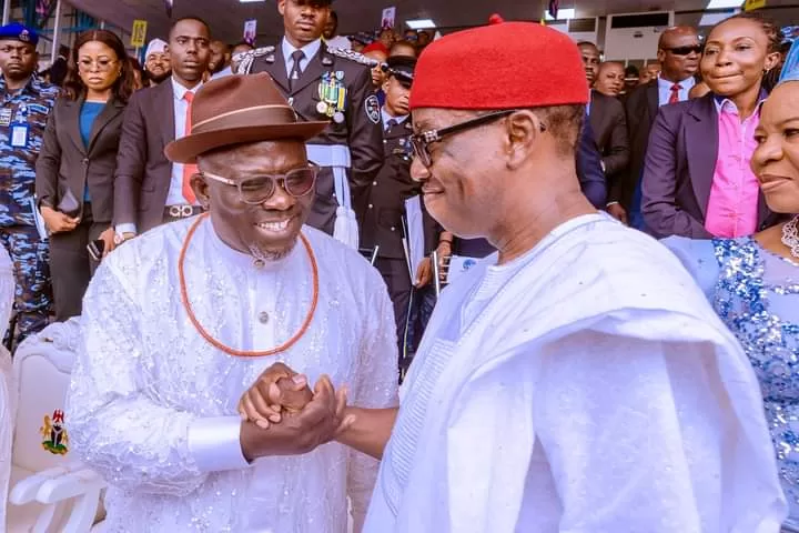 Governor Sheriff-Oborevwori Delta State and Senator Ifeanyi Okowa defects to APC